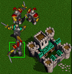 GG
XBBB
GBBB
   BBB
B = Barracks, G = Grunt, X = here the new grunt will pop out to face his death
